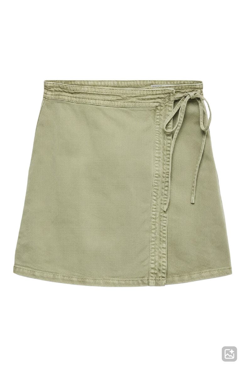 Liza Denim Wrap Miniskirt, Alternate, color, LAUREL WREATH DETAIL WASHED