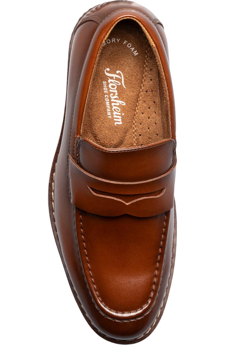 Florsheim Kids' Rucci Moc Toe Penny Loafer, Alternate, color, Cognac