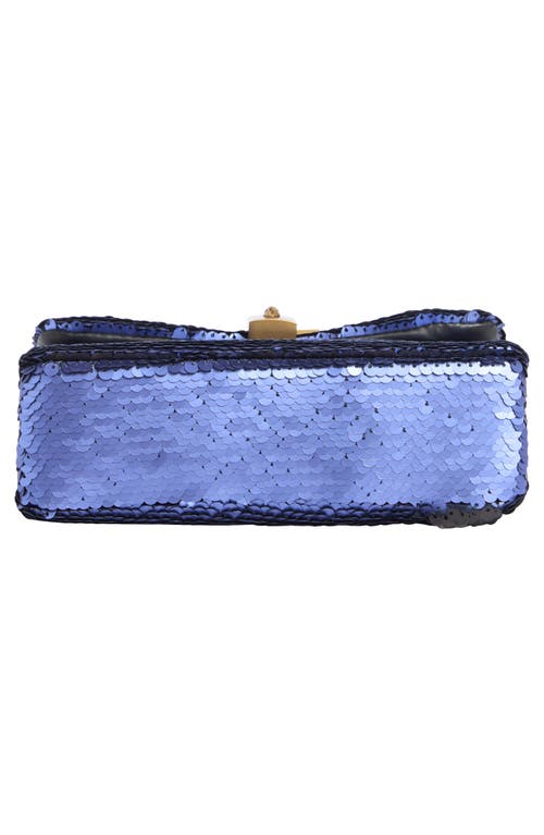 Kurt Geiger London Sequin Mini Brixton Crossbody Bag In Purple