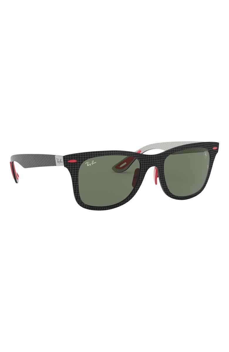 Ray-Ban 52mm Square Sunglasses, Alternate, color, Carbon / Matte Allutex / Green