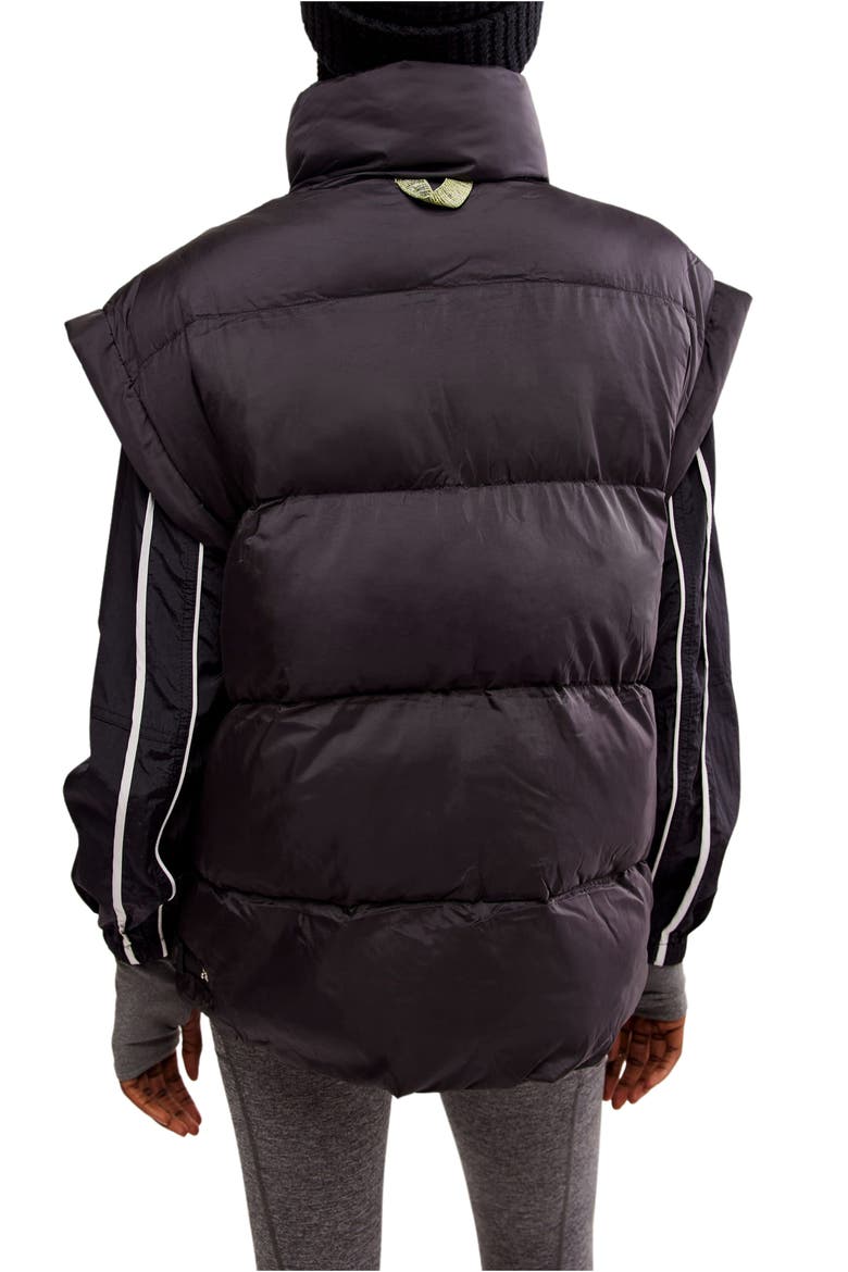 FP Movement In a Bubble Oversize Puffer Vest, Alternate, color, BLACK