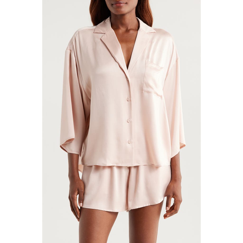 Lunya Washable Silk Button-up Short Pajamas