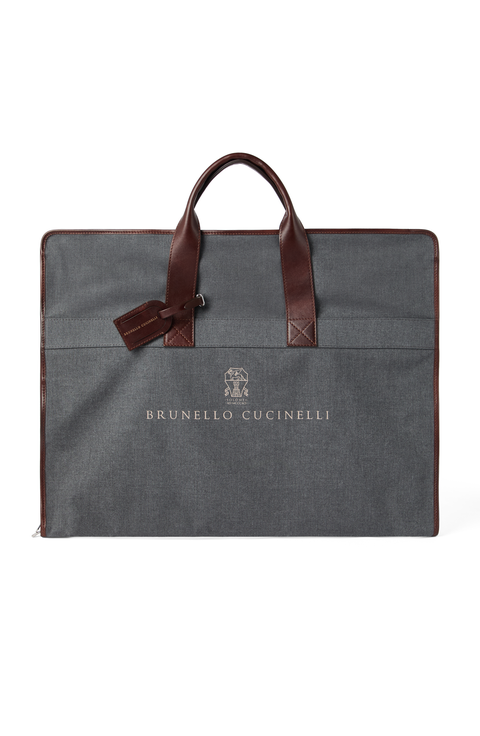 Calfskin suit carrier