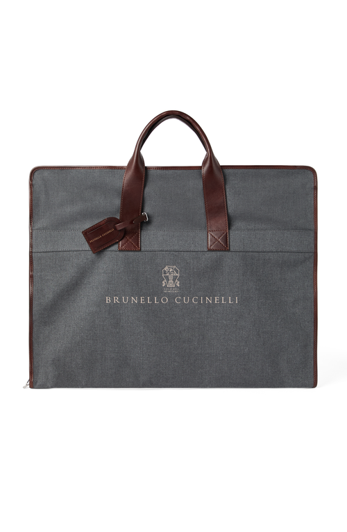 Brunello Cucinelli Calfskin suit carrier in Anthracite at Nordstrom