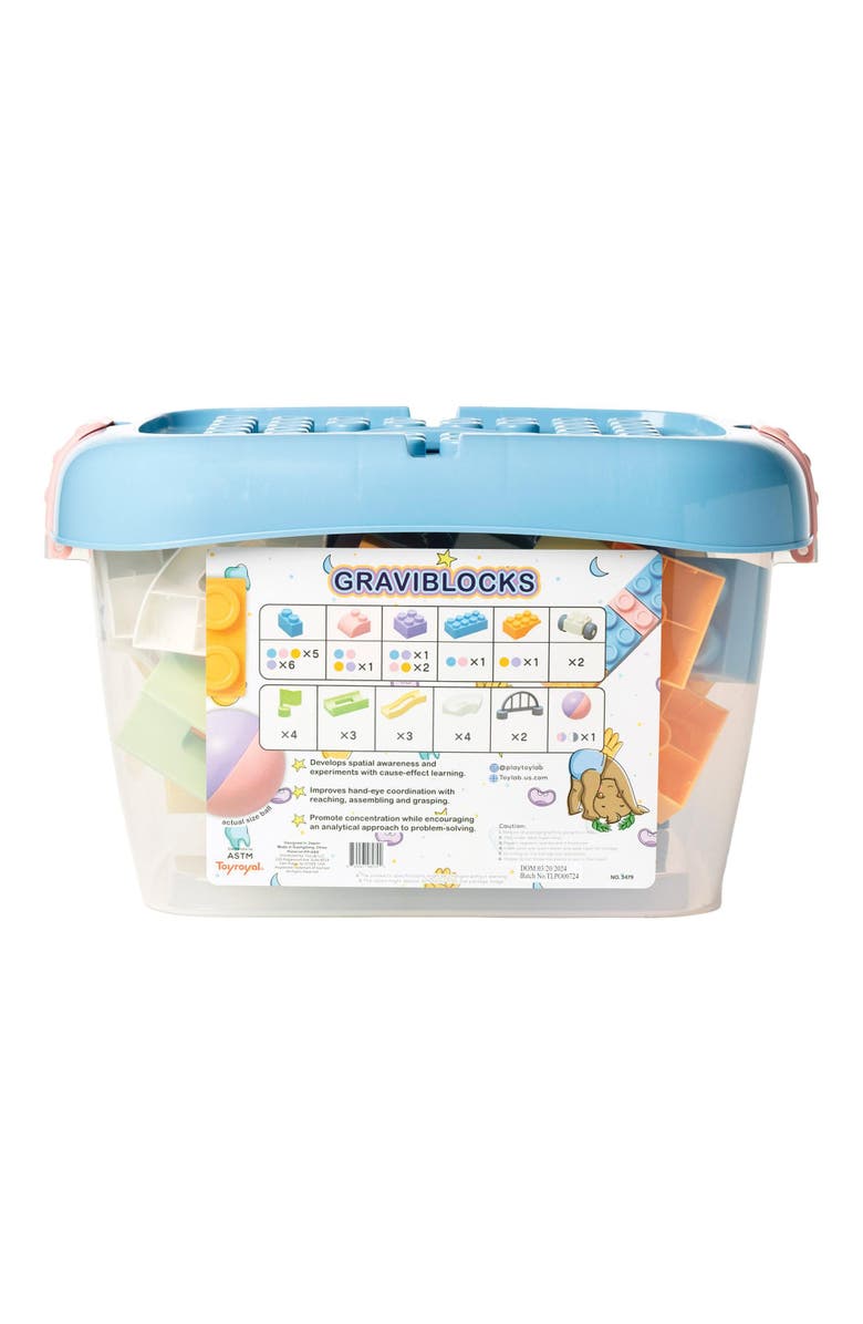 Toylab GraviBlocks Toddler Ball Run - 55 Pieces, Alternate, color, Multicolored