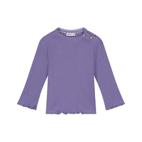 Ruffle Hem Pointelle Rib Top (baby)