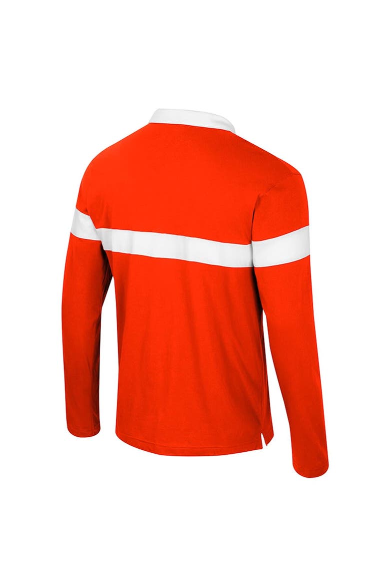Men's Colosseum  Orange Clemson Tigers Too Cool For School Long Sleeve Polo, Alternate, color, Orange