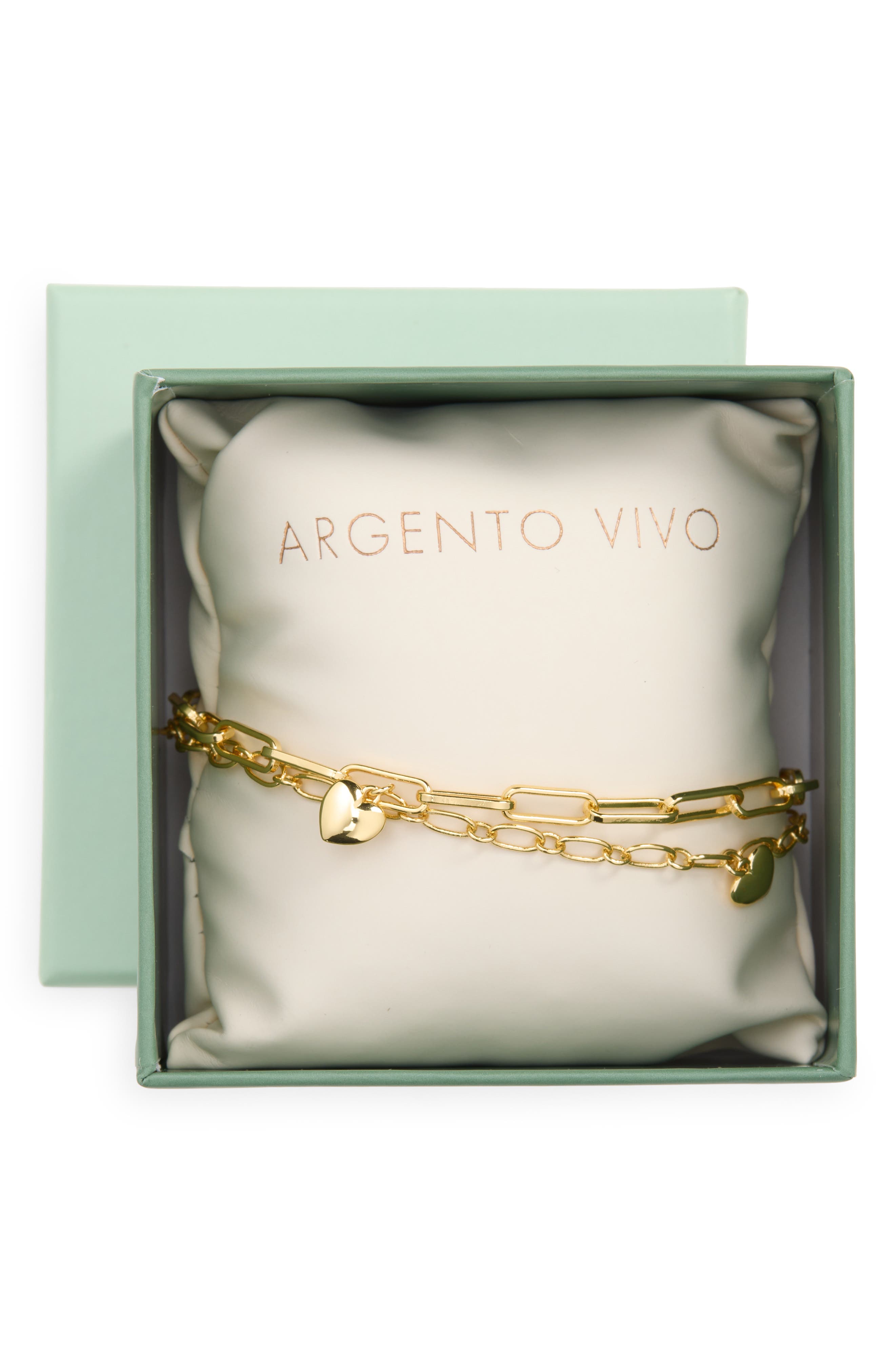 Heart Charm Paper Clip Chain Bracelet