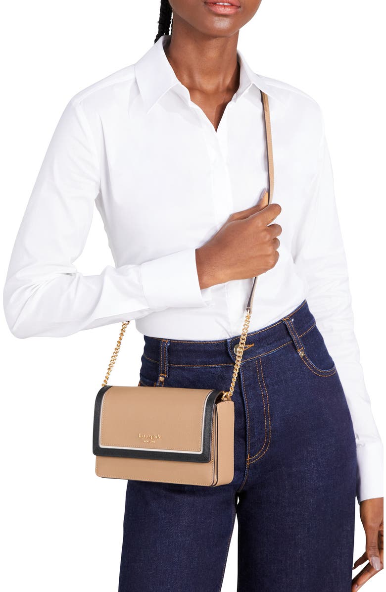 Kate Spade New York morgan colorblock saffiano leather crossbody bag, Alternate, color,