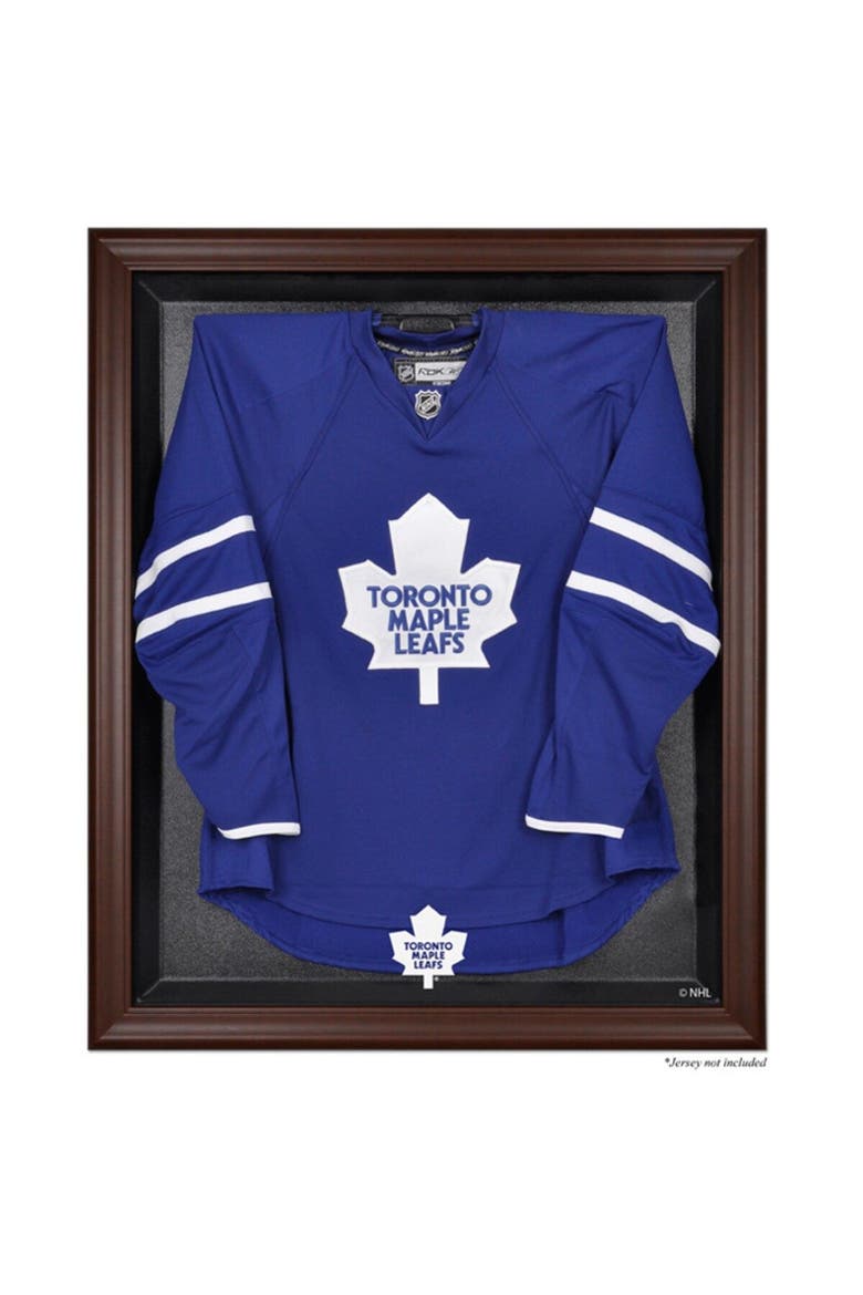 Toronto Maple Leafs (1970-2016) Brown Framed Logo Jersey Display Case, Main, color, Brown