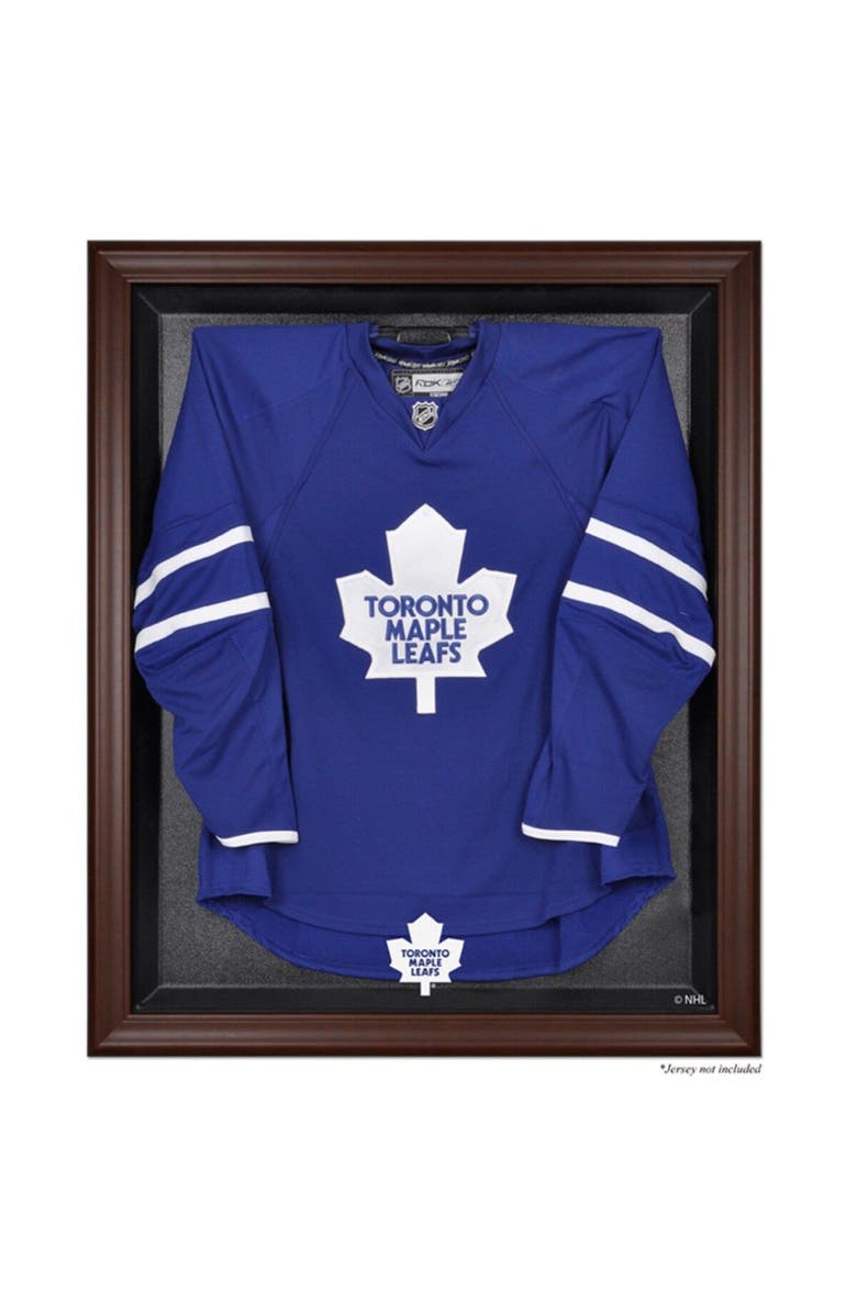 FANATICS AUTHENTIC Toronto Maple Leafs (1970-2016) Brown Framed Logo Jersey Display Case, Main, color, 