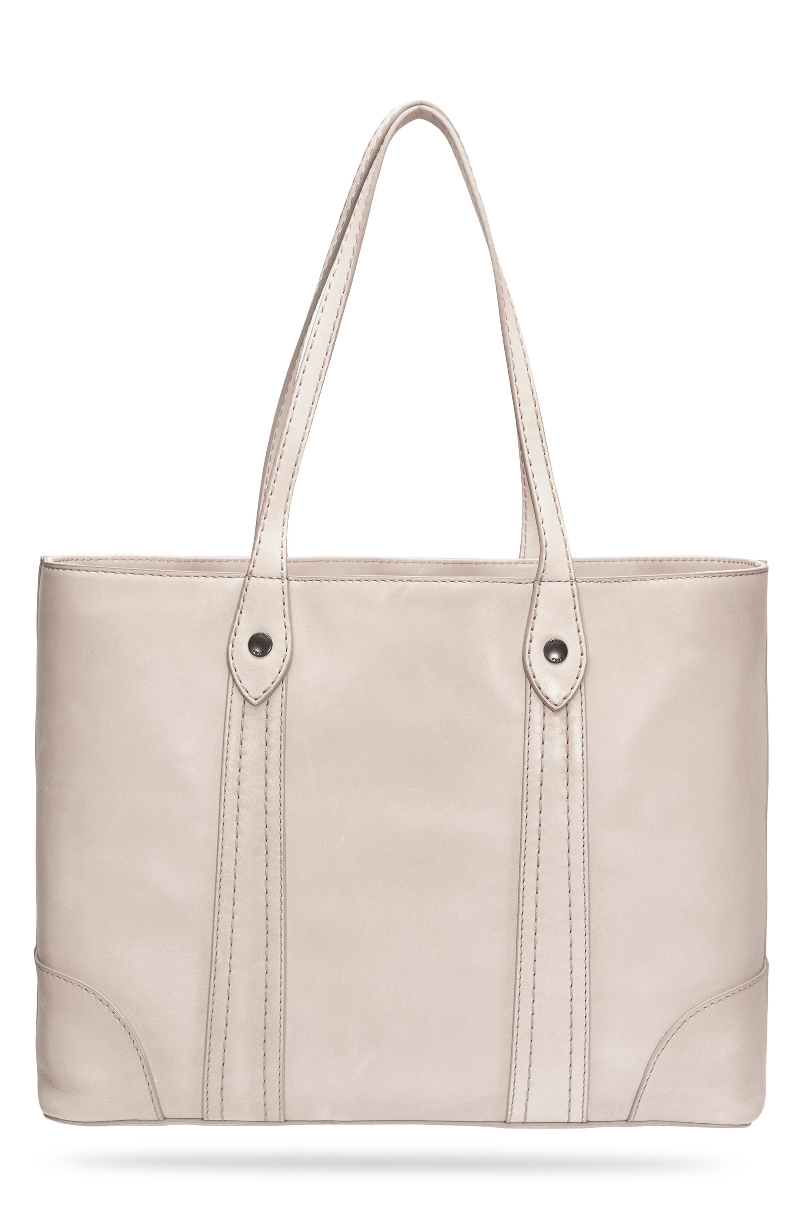 Frye Melissa Leather Shopper, Alternate, color, Ivory