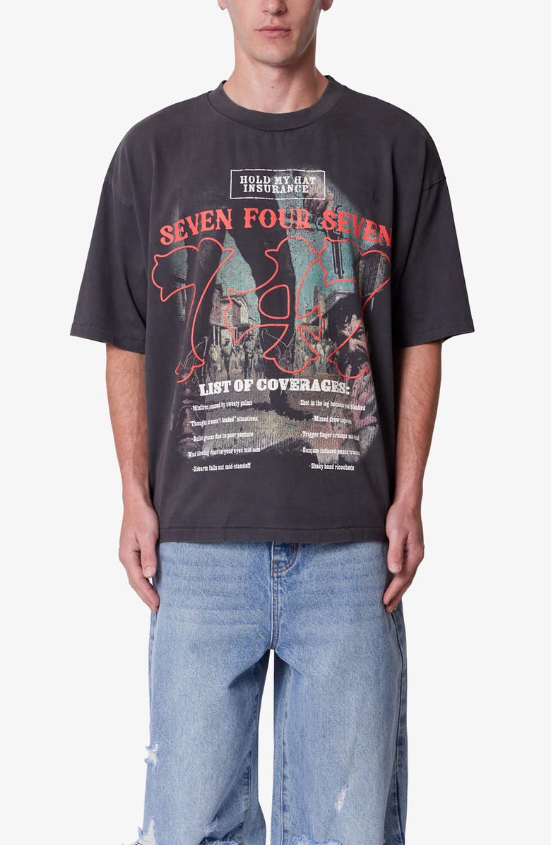 mnml 747 Graphic T-Shirt, Alternate, color, Washed Black