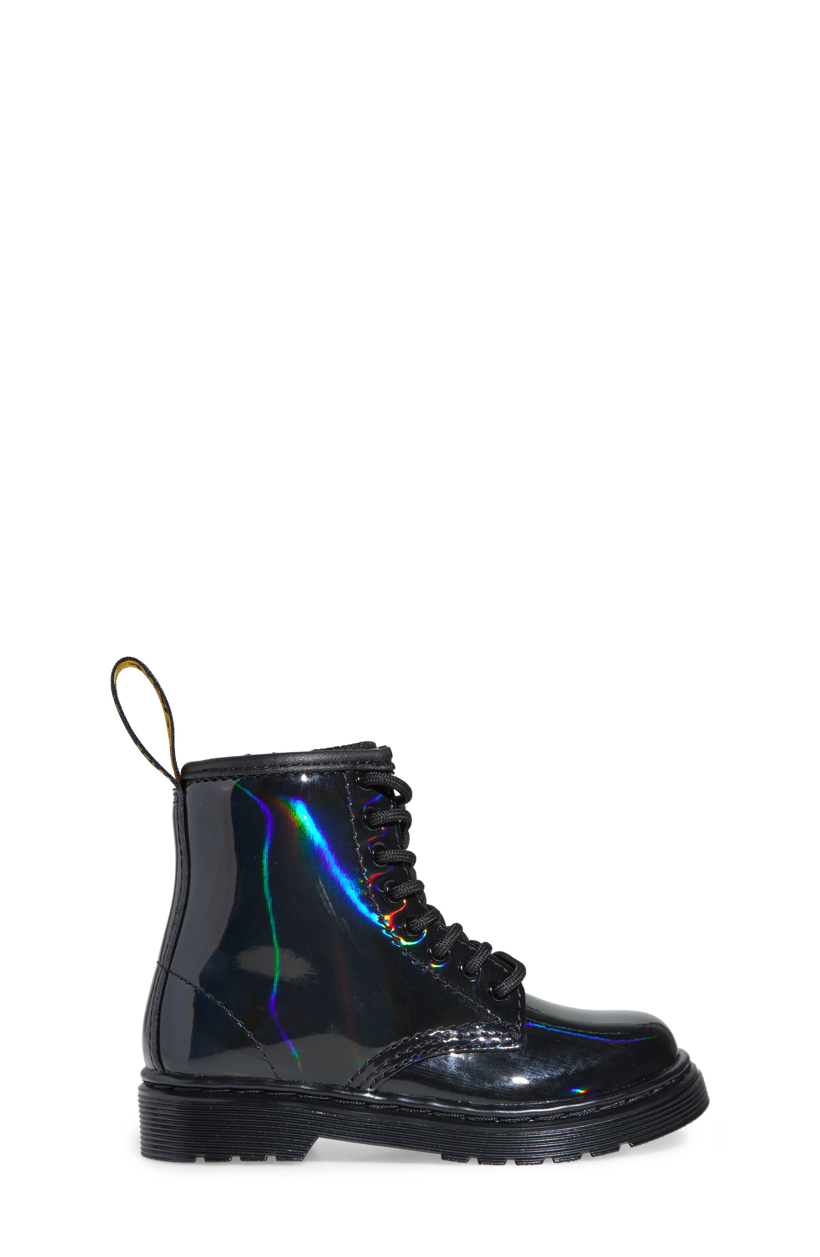 Dr. Martens Kids' 1460 Black Rainbow Boot, Alternate, color, Black