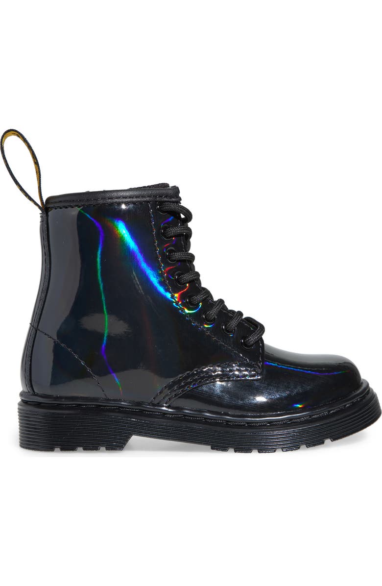 Dr. Martens Kids' 1460 Black Rainbow Boot, Alternate, color, Black