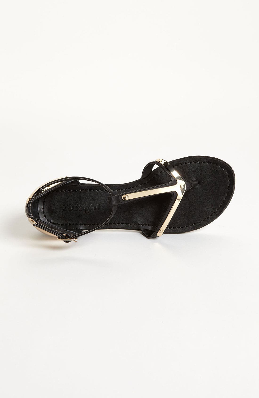 'Arrow' Sandal, Alternate, color, BLACK