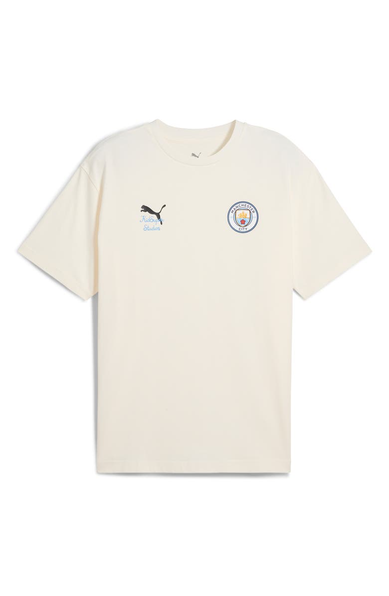 PUMA x KidSuper MCFC Cotton Graphic T-Shirt, Alternate, color, Warm White-Puma Black