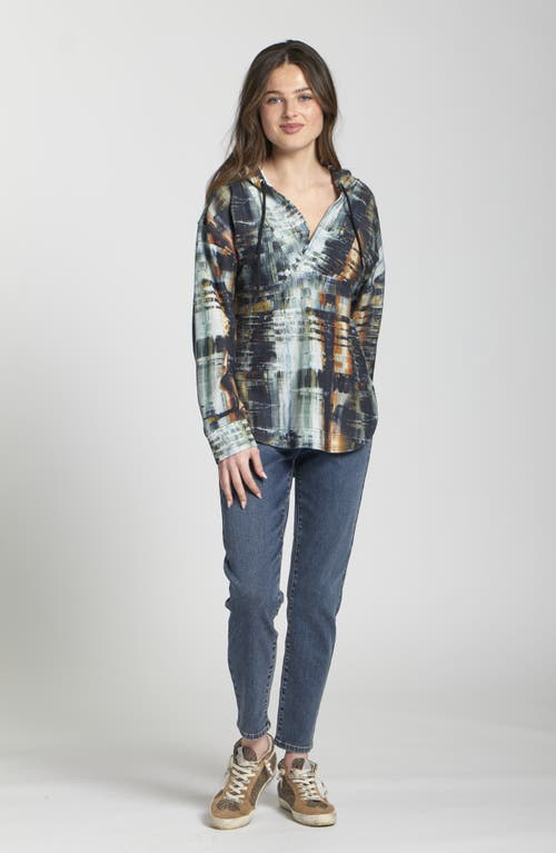 Apny Print Cotton Hoodie In Multi