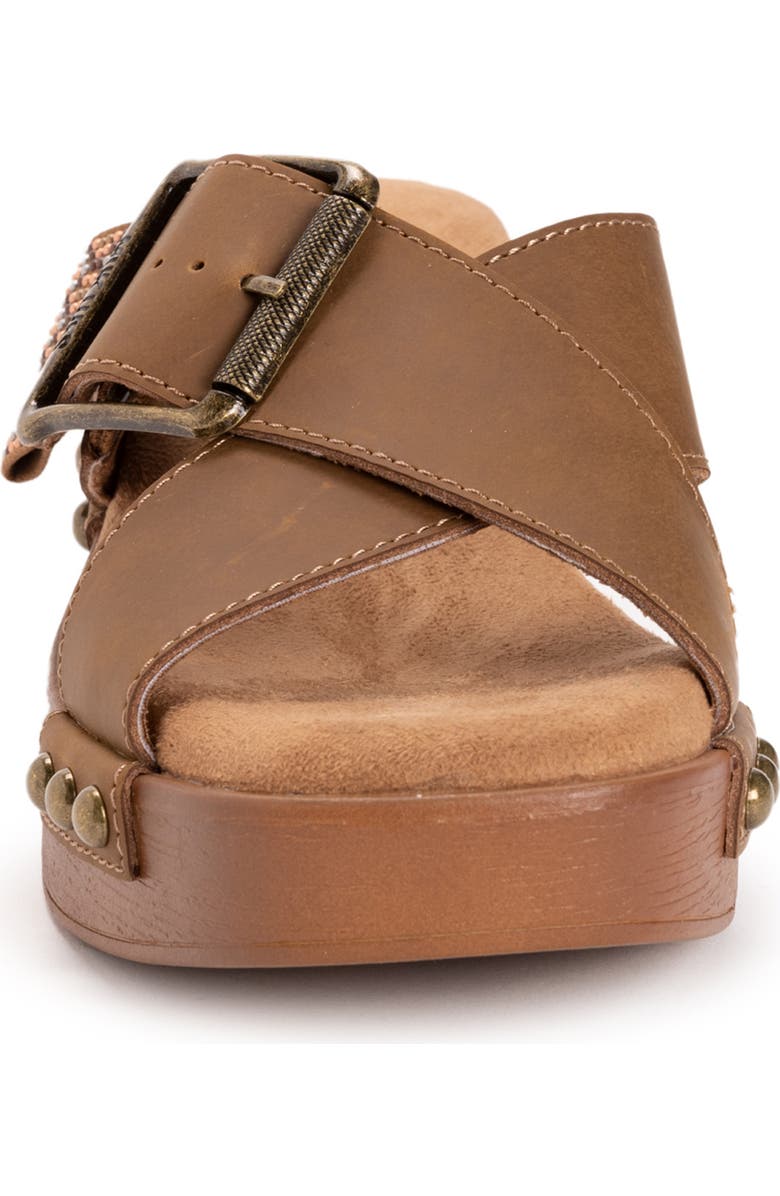 MUK LUKS Charlotte Platform Slide Sandal, Alternate, color, Brown