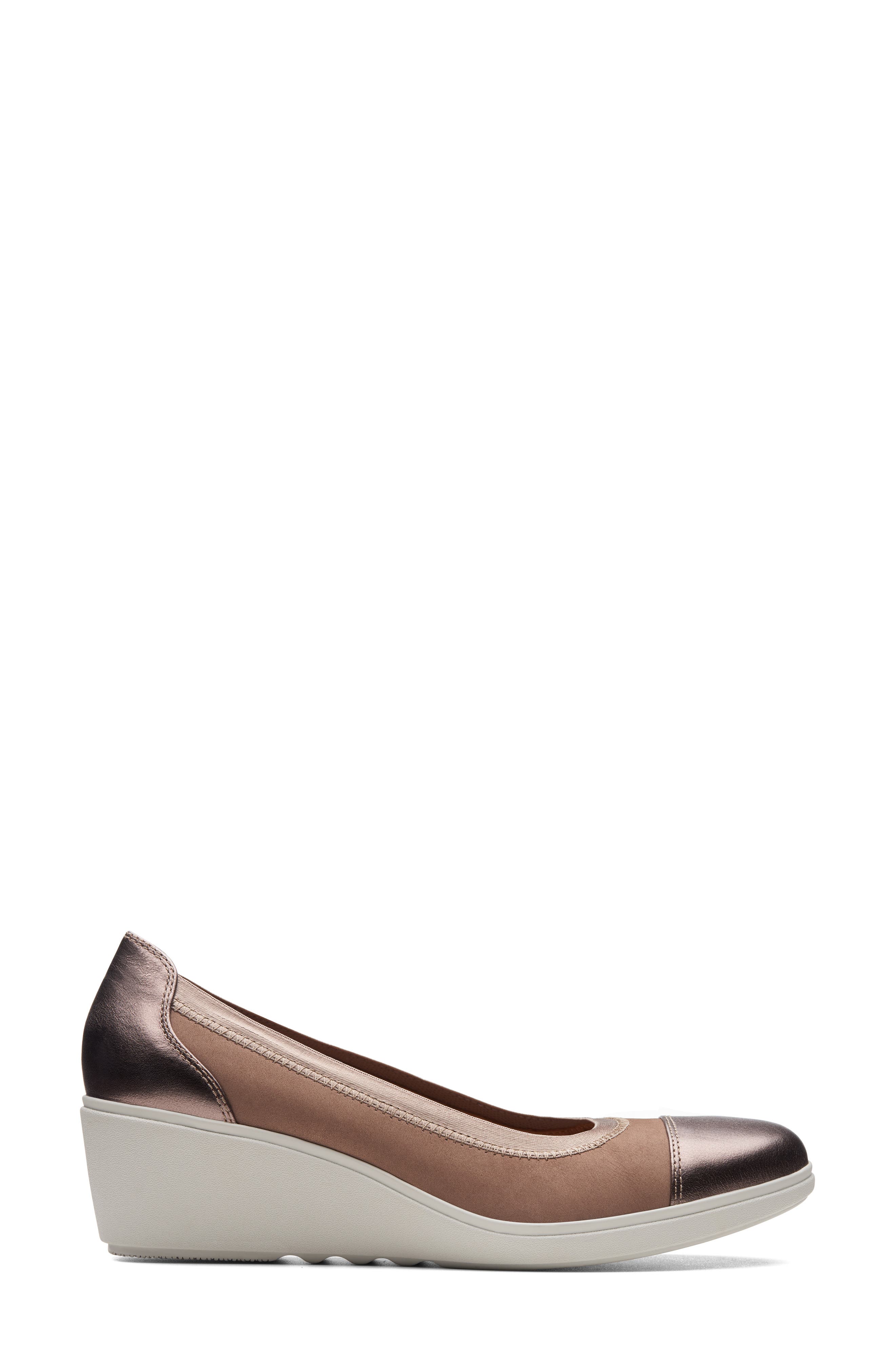 Clarks<sup>®</sup> Unstructured Tallara Liz Wedge Pump, Alternate, color, 
