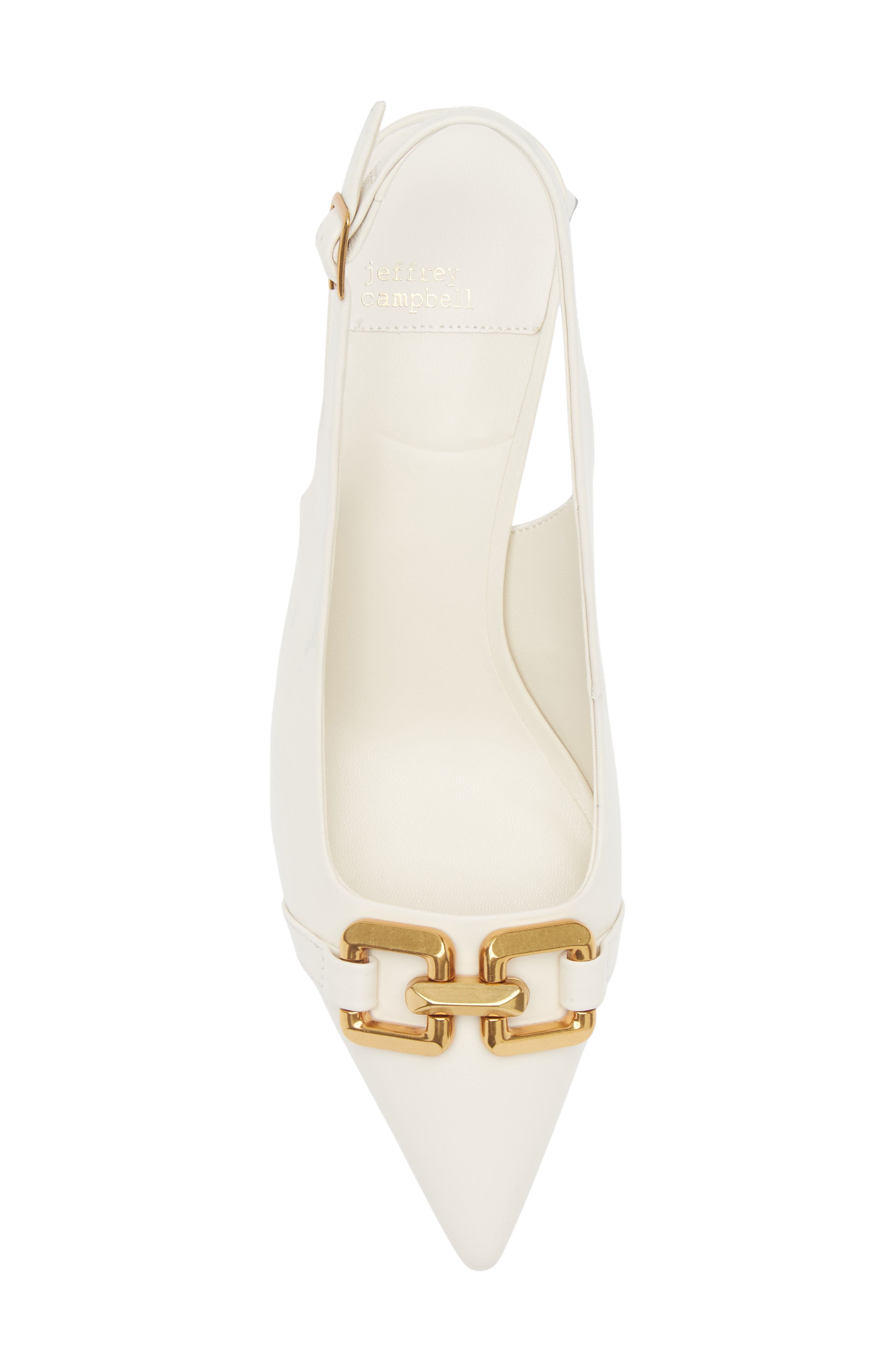 Nakita Slingback Pointed Toe Pump, Alternate, color, IVORY GOLD
