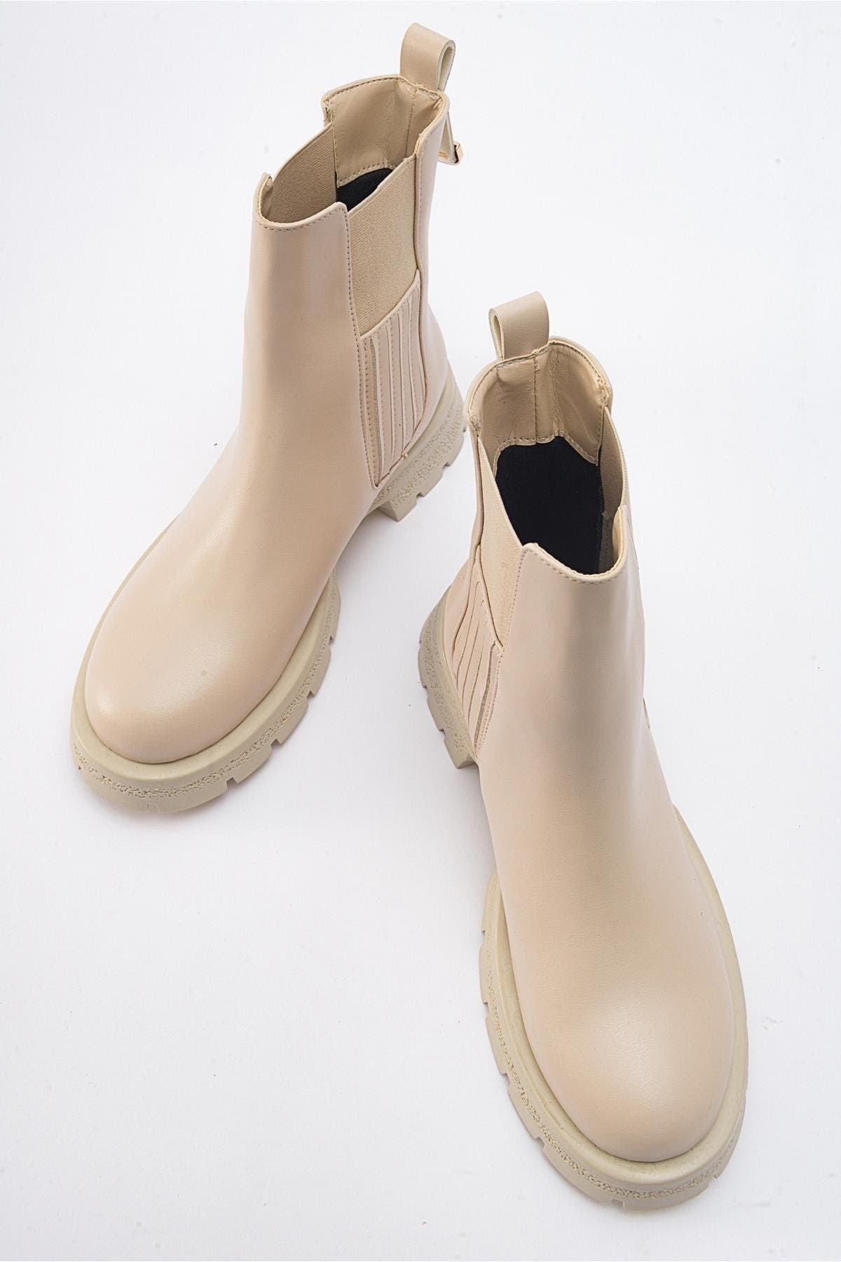Sofia Chelsea Boot, Alternate, color, Beige Faux Leather
