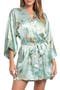 Stefani Floral Satin Wrap Robe