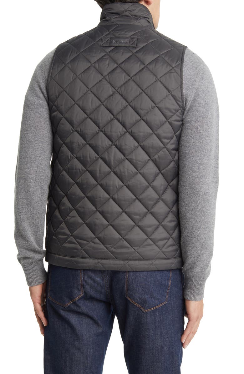 Barbour Barlow Quilted Vest, Alternate, color, Charcoal