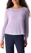 Eileen Fisher Organic Cotton & Silk Ballet Neck Sweater