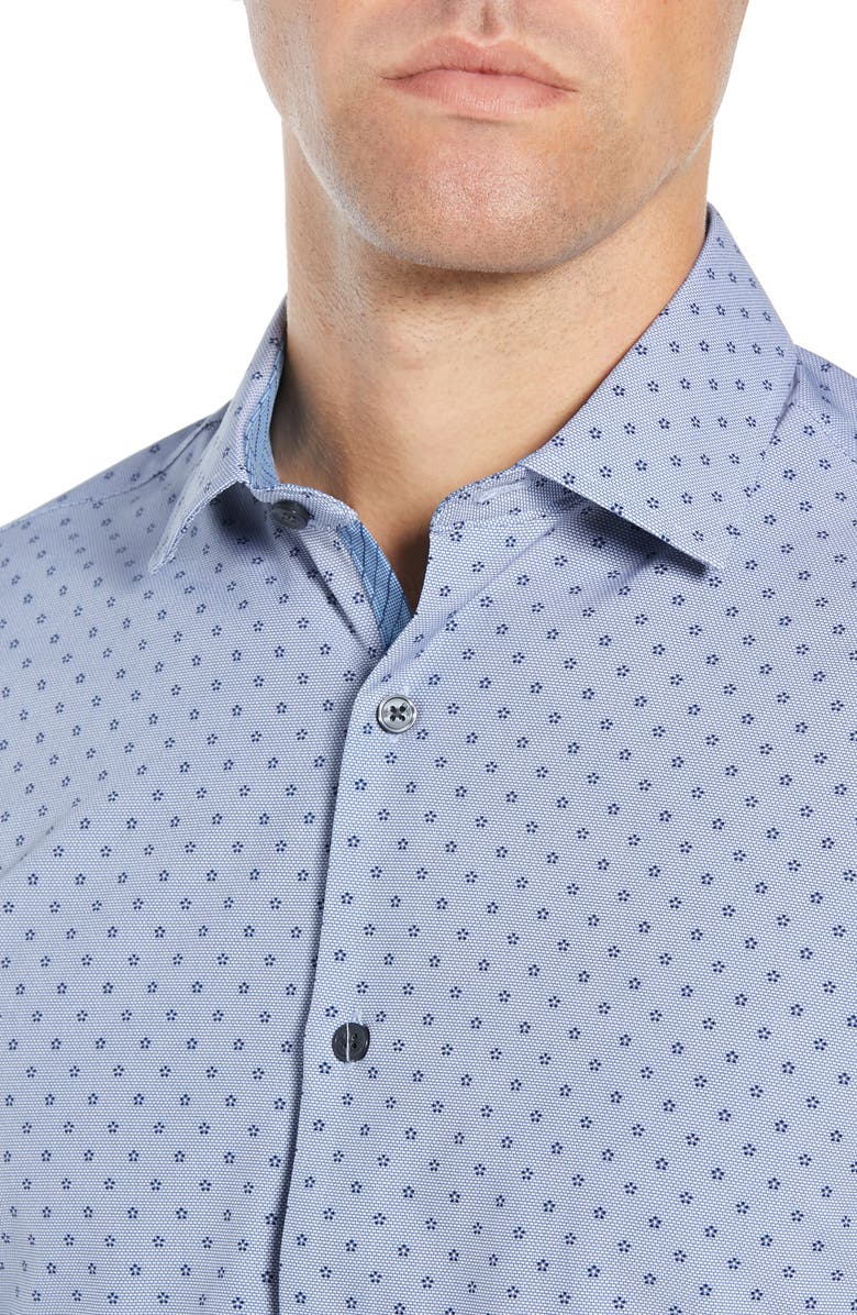 W.R.K Trim Fit Performance Stretch Floral Dress Shirt, Alternate, color, 