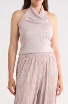 Renee C Plisse Halter Top