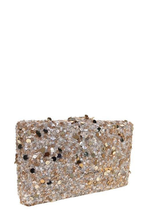 Simitri Metallic Kitsch Clutch In Neutral