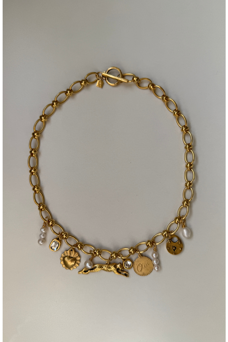 Lola Necklace, Alternate, color, Gold