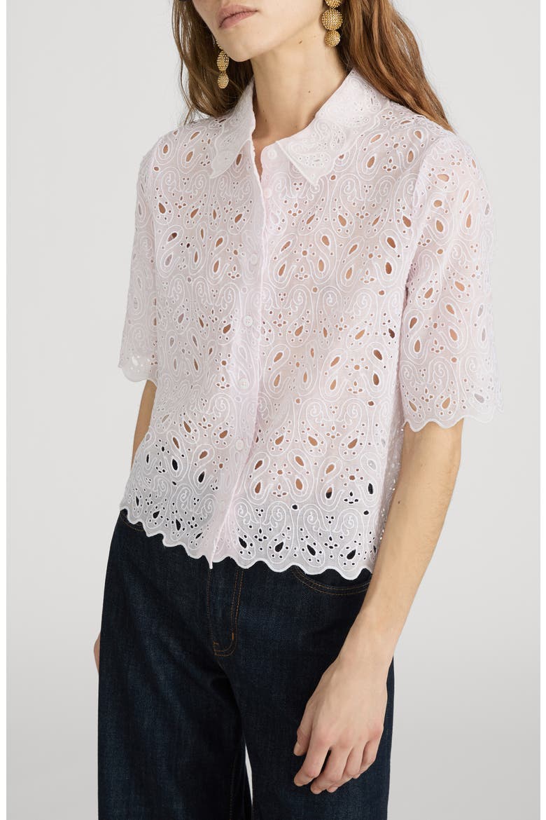 The Paisley Eyelet Shirt, Alternate, color, BUBBLE GUM