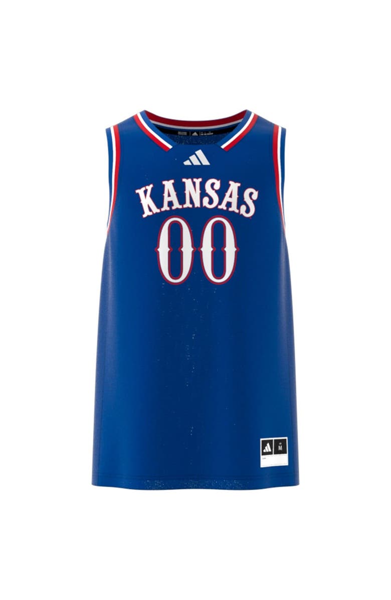 adidas Men's adidas #00 Royal Kansas Jayhawks Swingman Jersey, Alternate, color, Royal