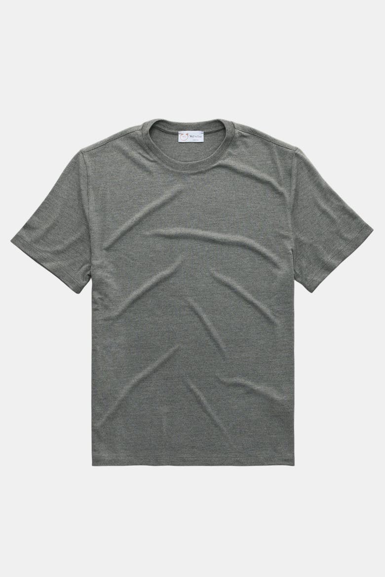 Heavyweight Short Sleeve Viscose Jersey Crewneck, Main, color, Grey