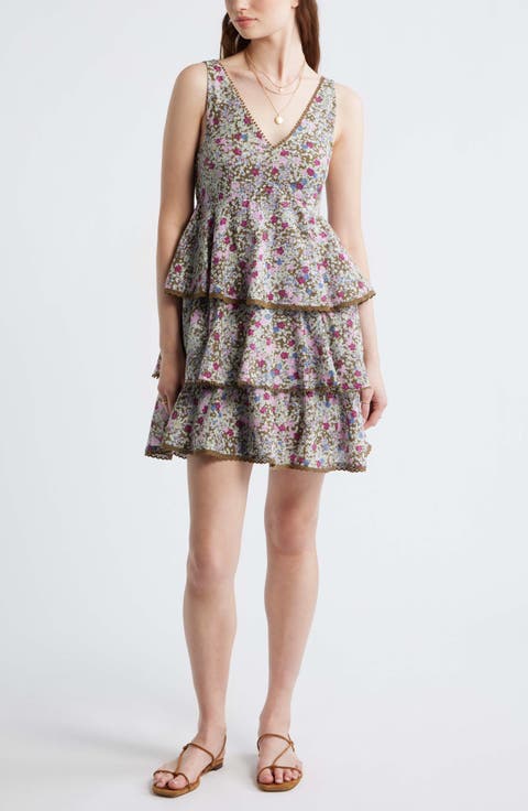 Floral Tiered Minidress