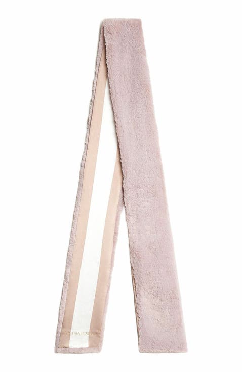 Out East Faux Fur Silk Scarf