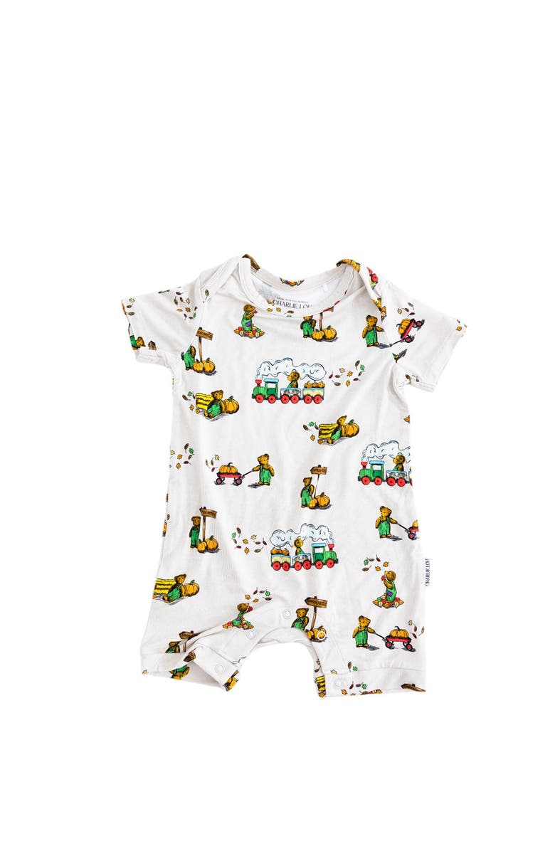 Charlie Lou Baby<sup>®</sup> Corduroy Shortie Snap Romper, Main, color, 