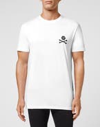 PHILIPP PLEIN T-Shirt Round Neck Ss Skeleton With Crystals Men