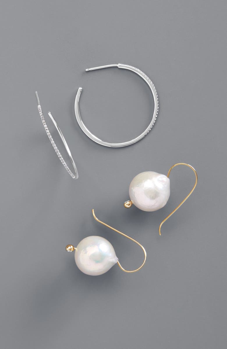 Bony Levy Ella Diamond Hoop Earrings, Alternate, color, 