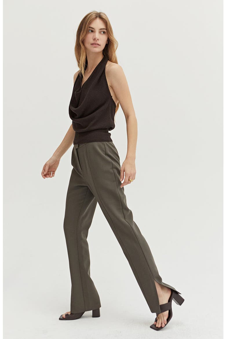 Straight Leg Trousers, Alternate, color, Grey
