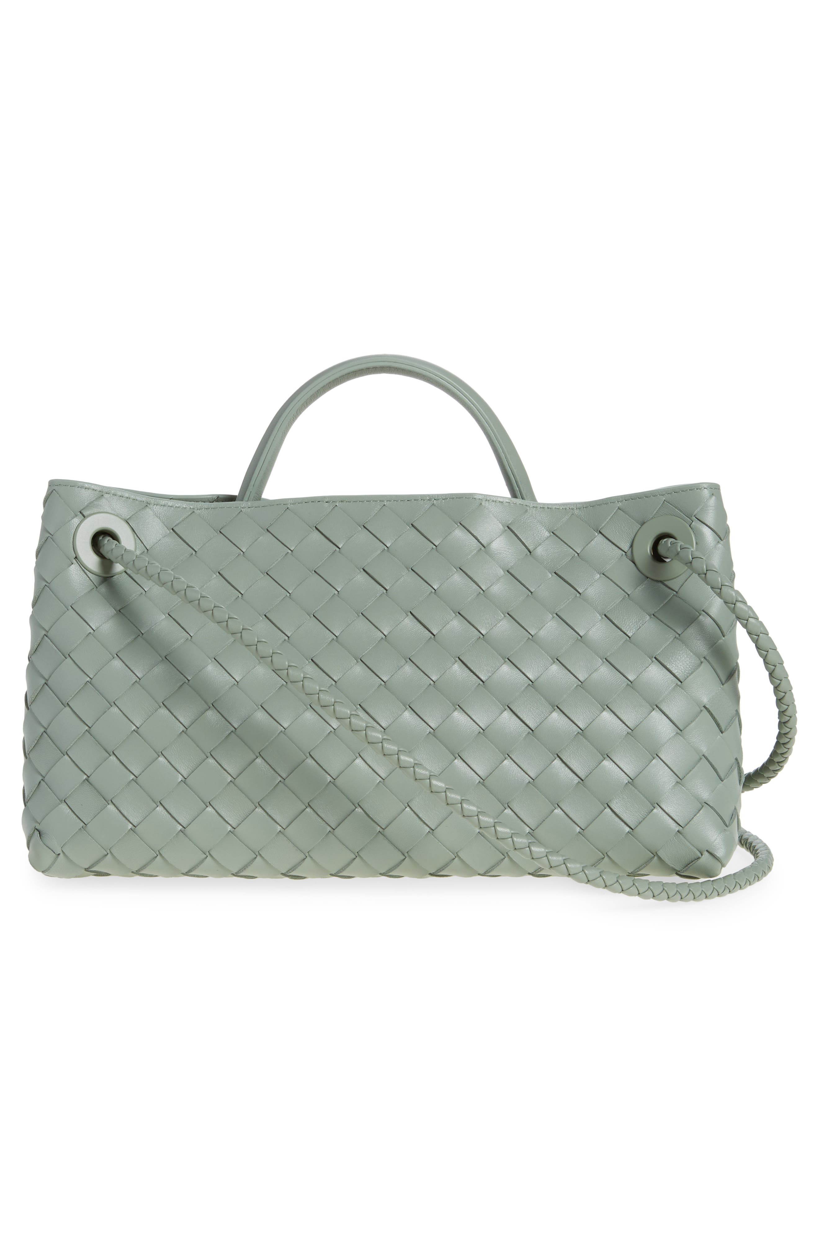 Bottega Veneta Small Andiamo Intrecciato Leather Shoulder Bag, Alternate, color, 3411 New Sauge