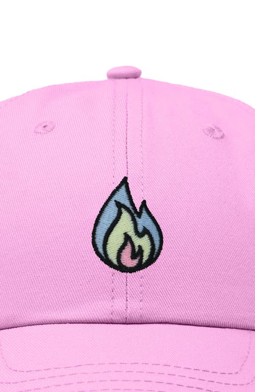 Dalix Fire Dad Hat In Light Pink
