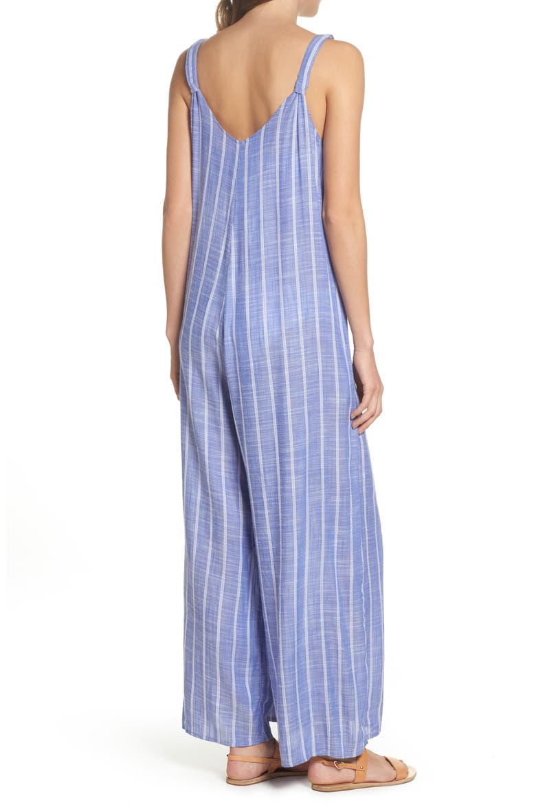 Cover-Up Jumpsuit, Alternate, color, BLUE STRIPE (CHAMBRAY)