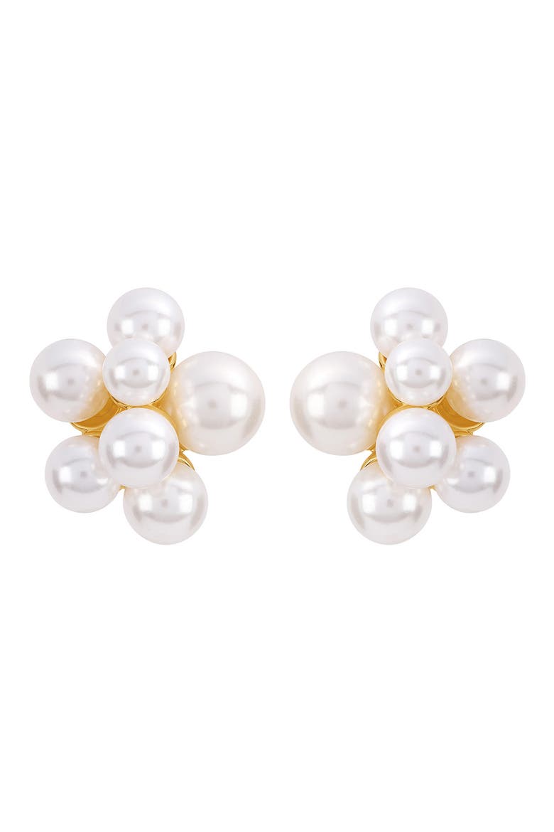 Faux Pearl Cluster Stud Earrings video