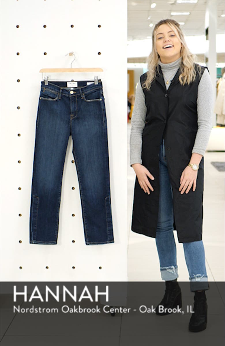 Le High Straight Snap Away Hem Jeans, sales video thumbnail