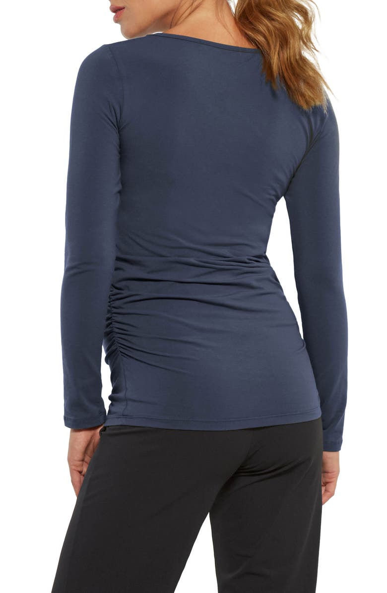 Stowaway Collection Sunburst Pleated Maternity Top, Alternate, color,