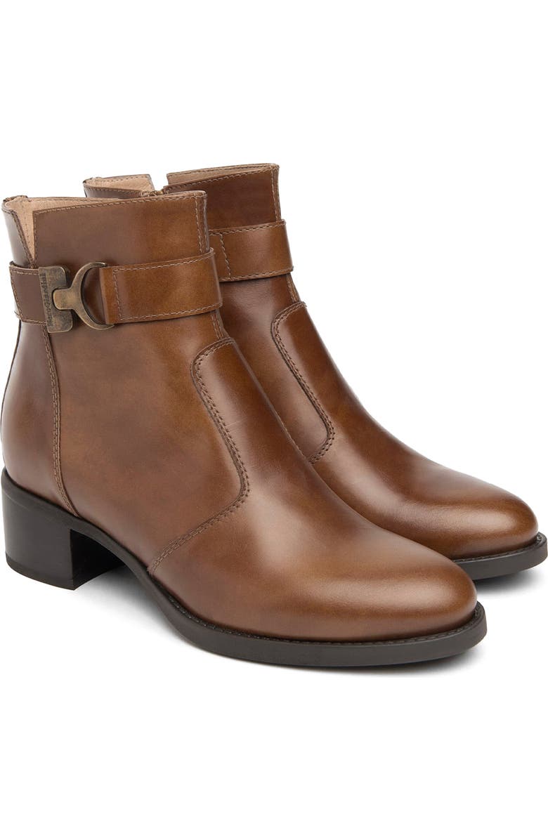 NeroGiardini Ankle Strap Bootie, Main, color, Brown