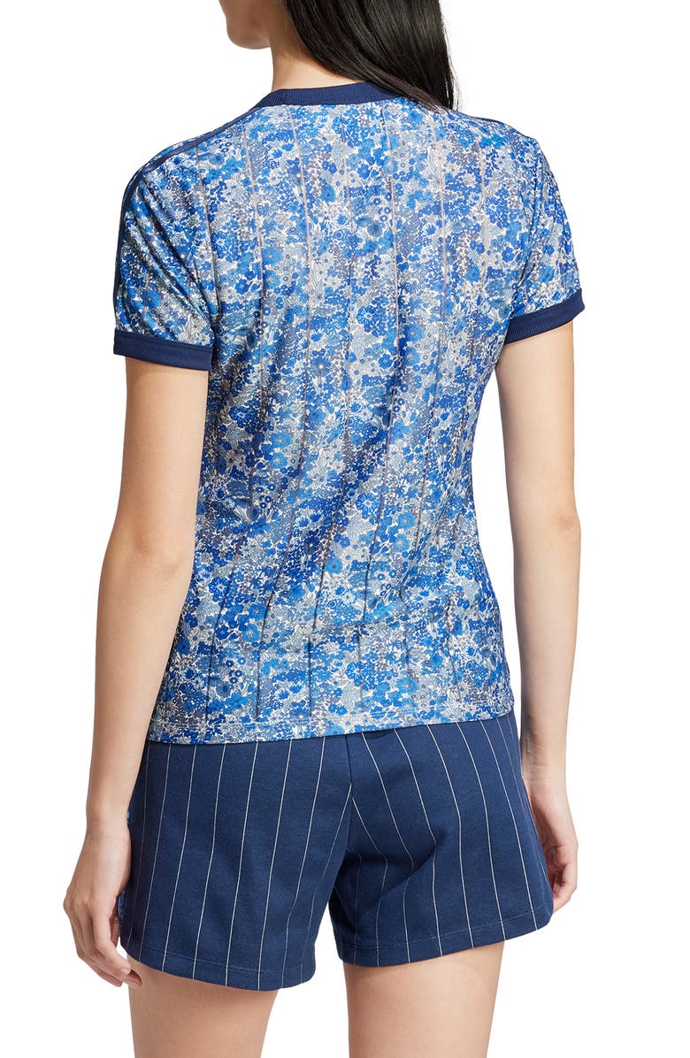 adidas Originals x Liberty London Cali Recycled Polyester T-Shirt, Alternate, color, 